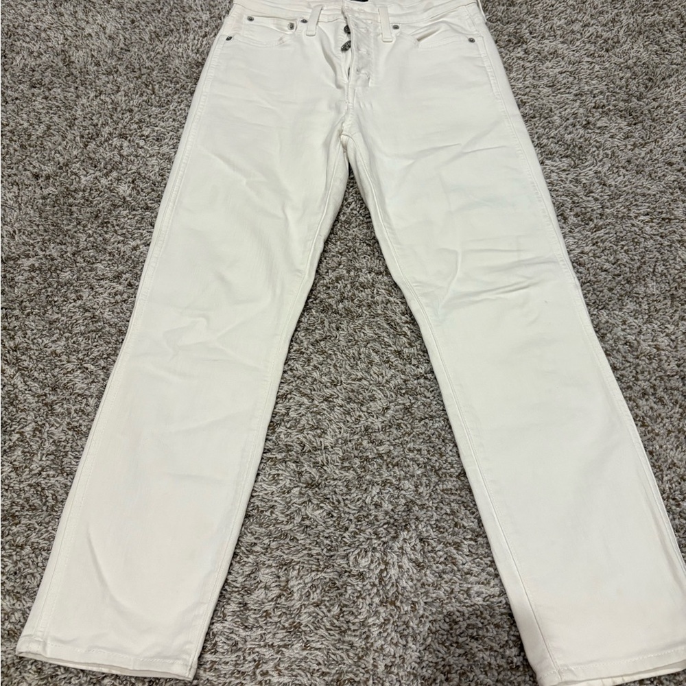 J. Crew Women’s Straight White Jeans
